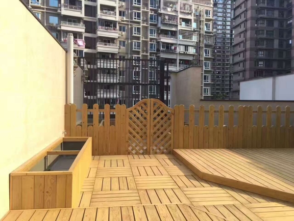 防腐塑木地板圍欄