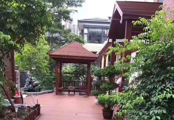 木塑地板涼亭